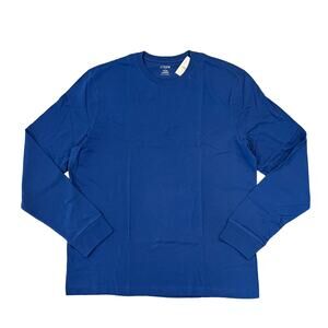 NWT J. Crew Men's Oxbow Blue Long-Sleeve Jersey Tee
